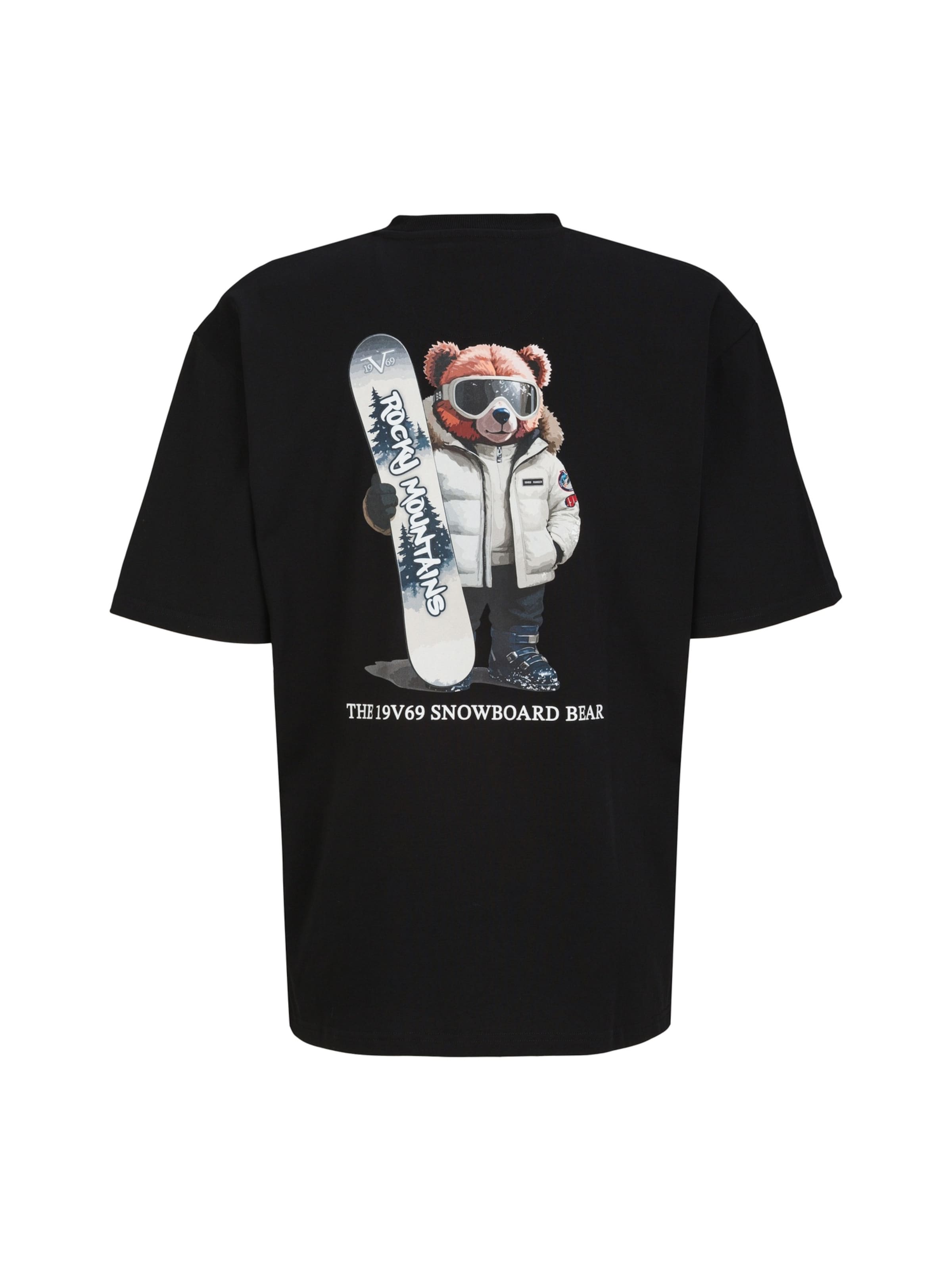 19V69 ITALIA Shirt ' Tamaro Wintersports ' in Black