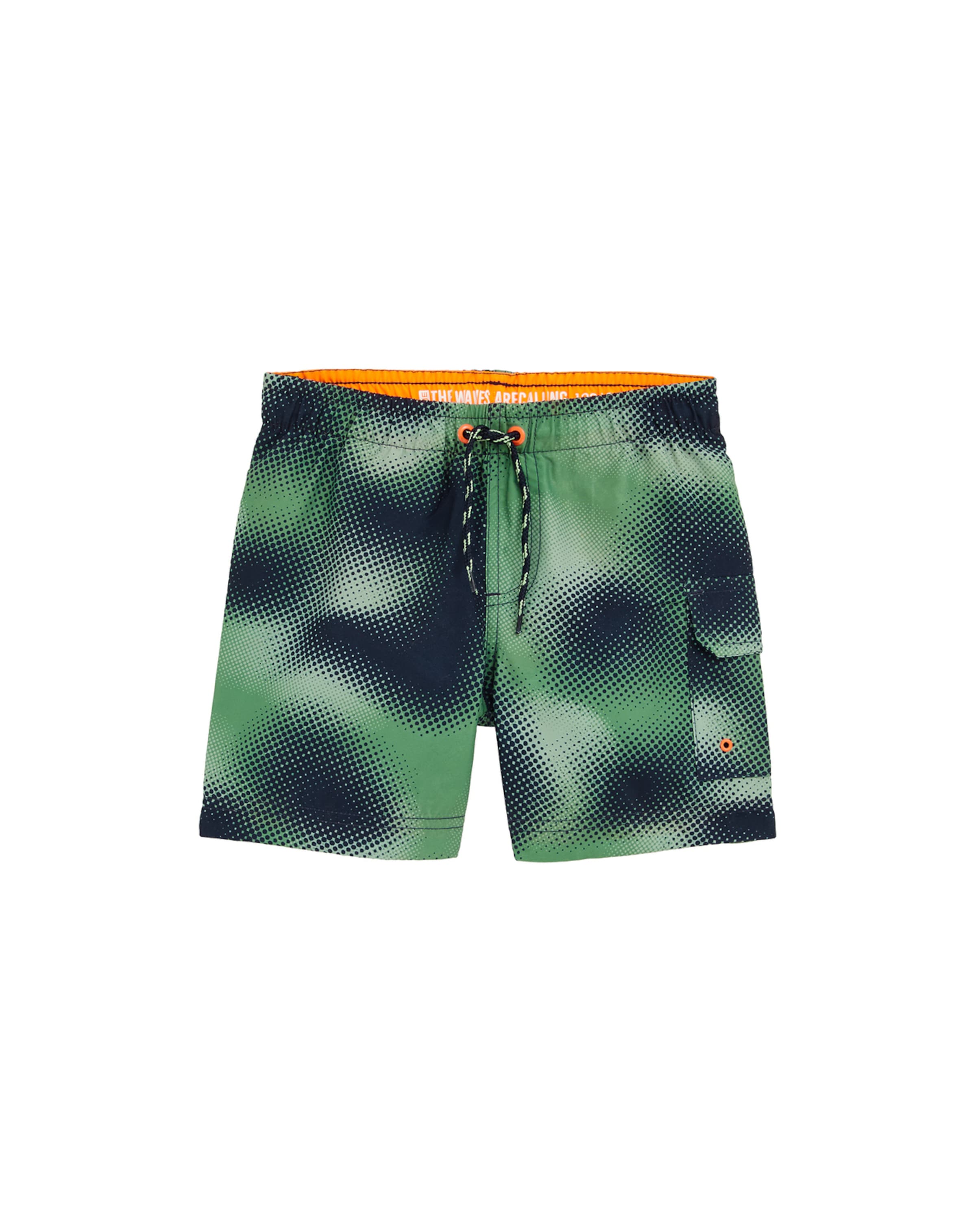 WE Fashion Plavecké šortky – zelená: přední strana
