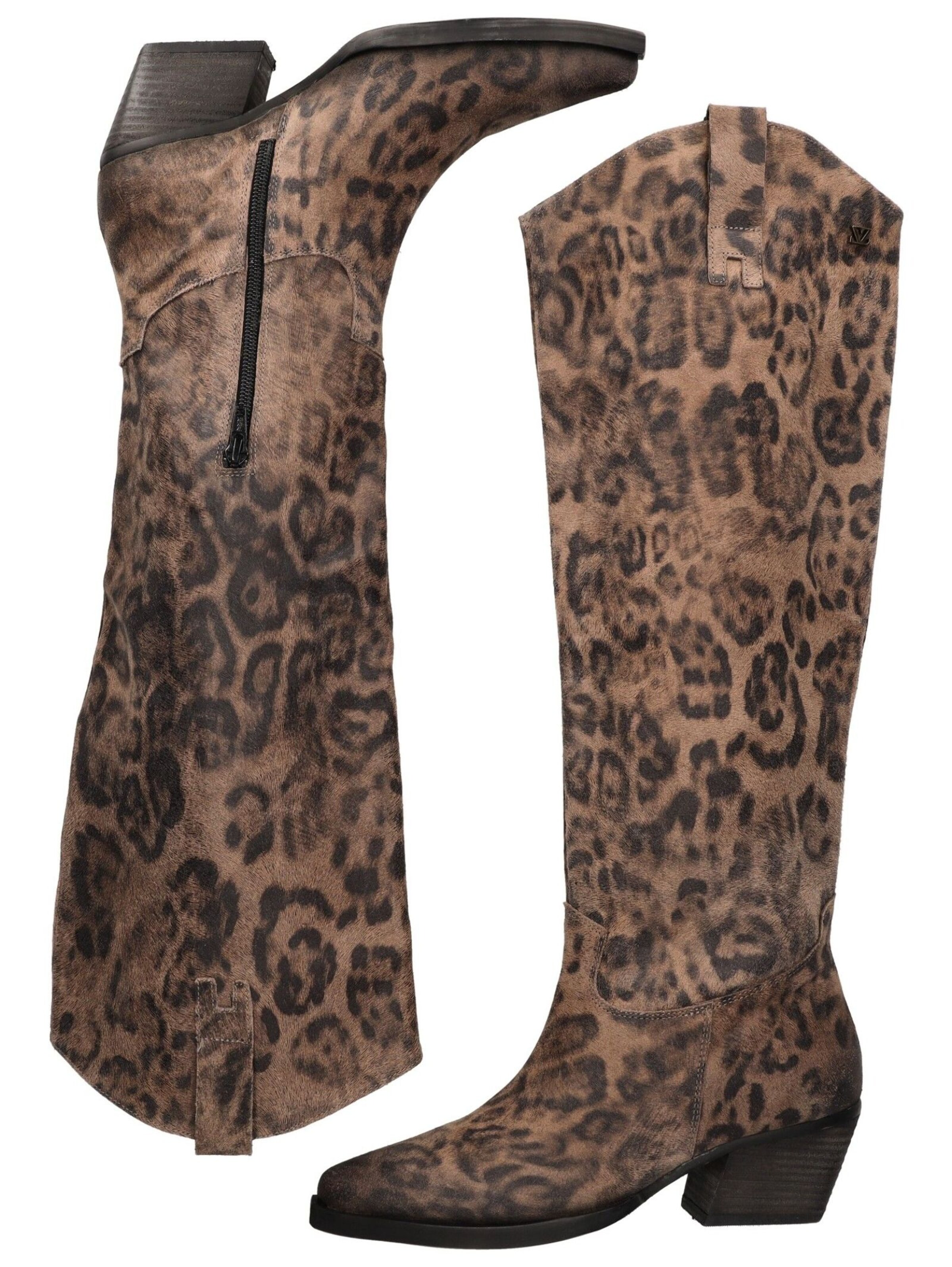 LAZAMANI Cowboy Boots in Brown