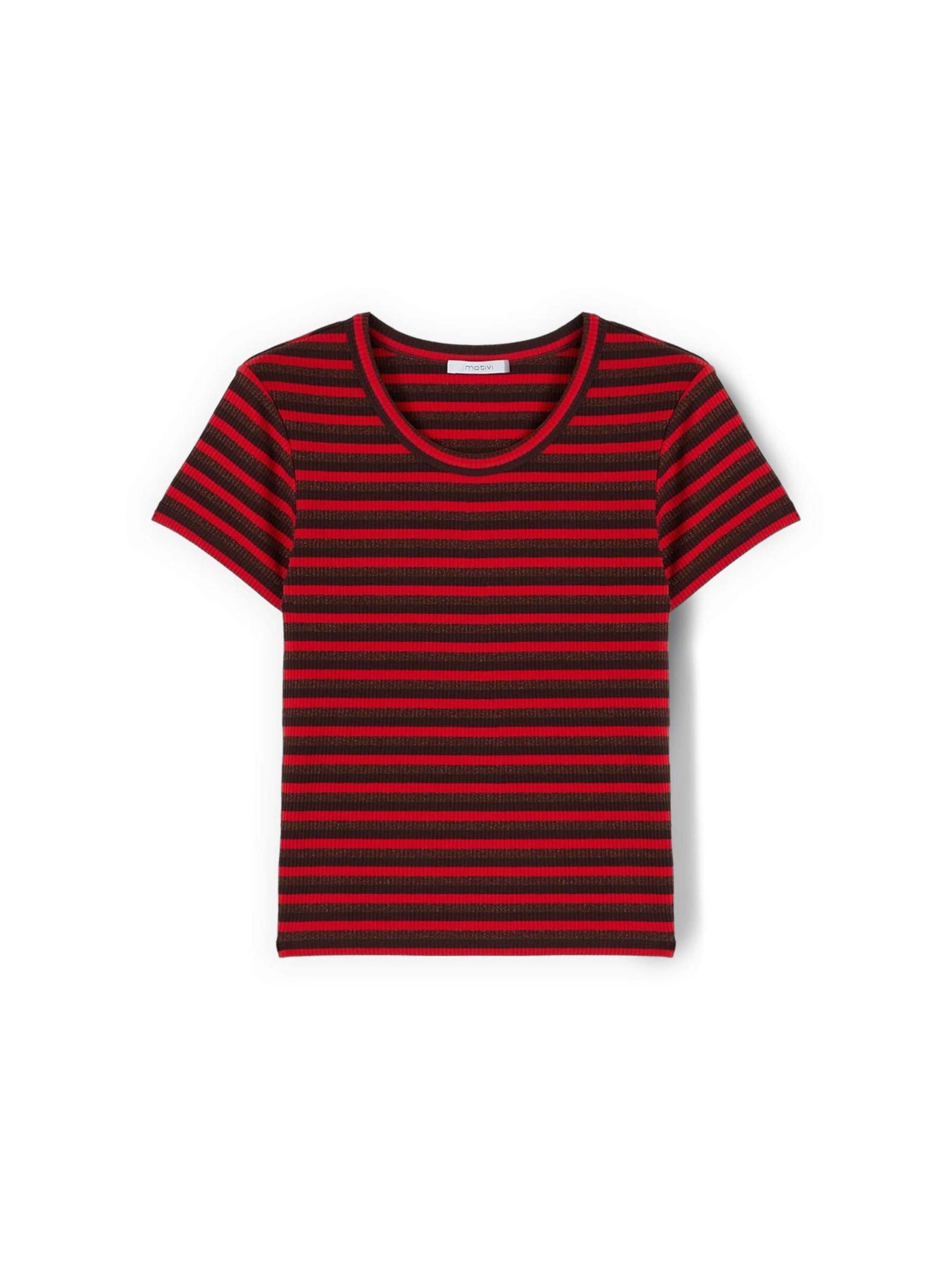 T-shirt MOTIVI en rouge : devant