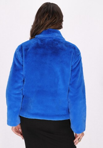 Giacca di mezza stagione di faina in blu