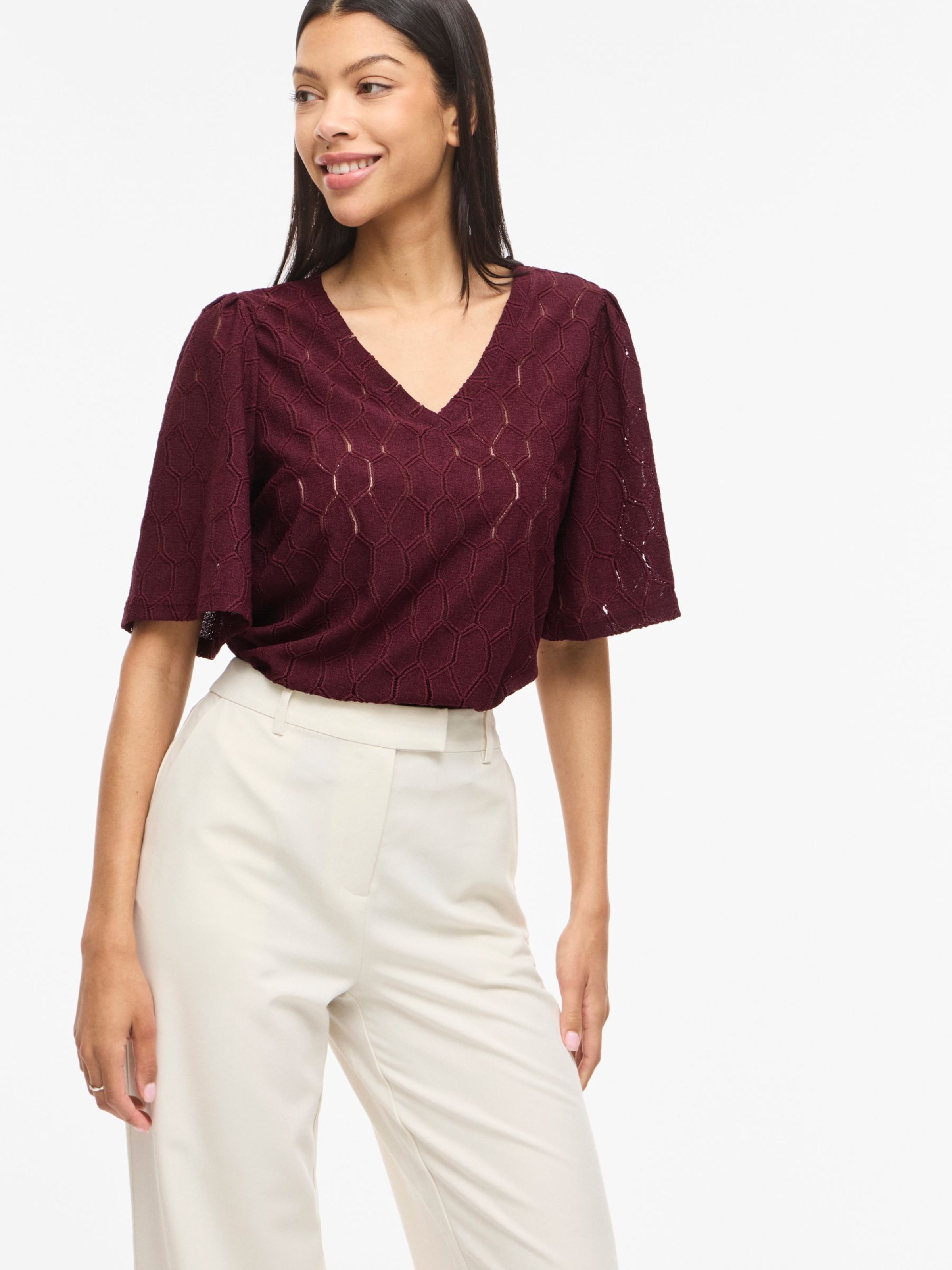 VILA Bluse 'VIMARCELLA' in Rot