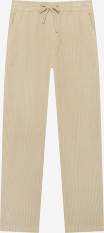 Loosefit Pantalon Pull&Bear en beige : devant