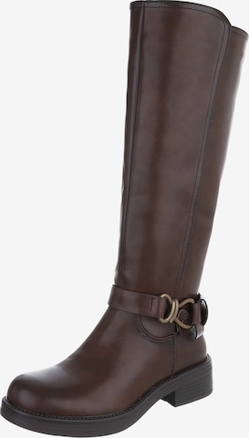 Ital-Design Stiefel in Braun: Vorderseite
