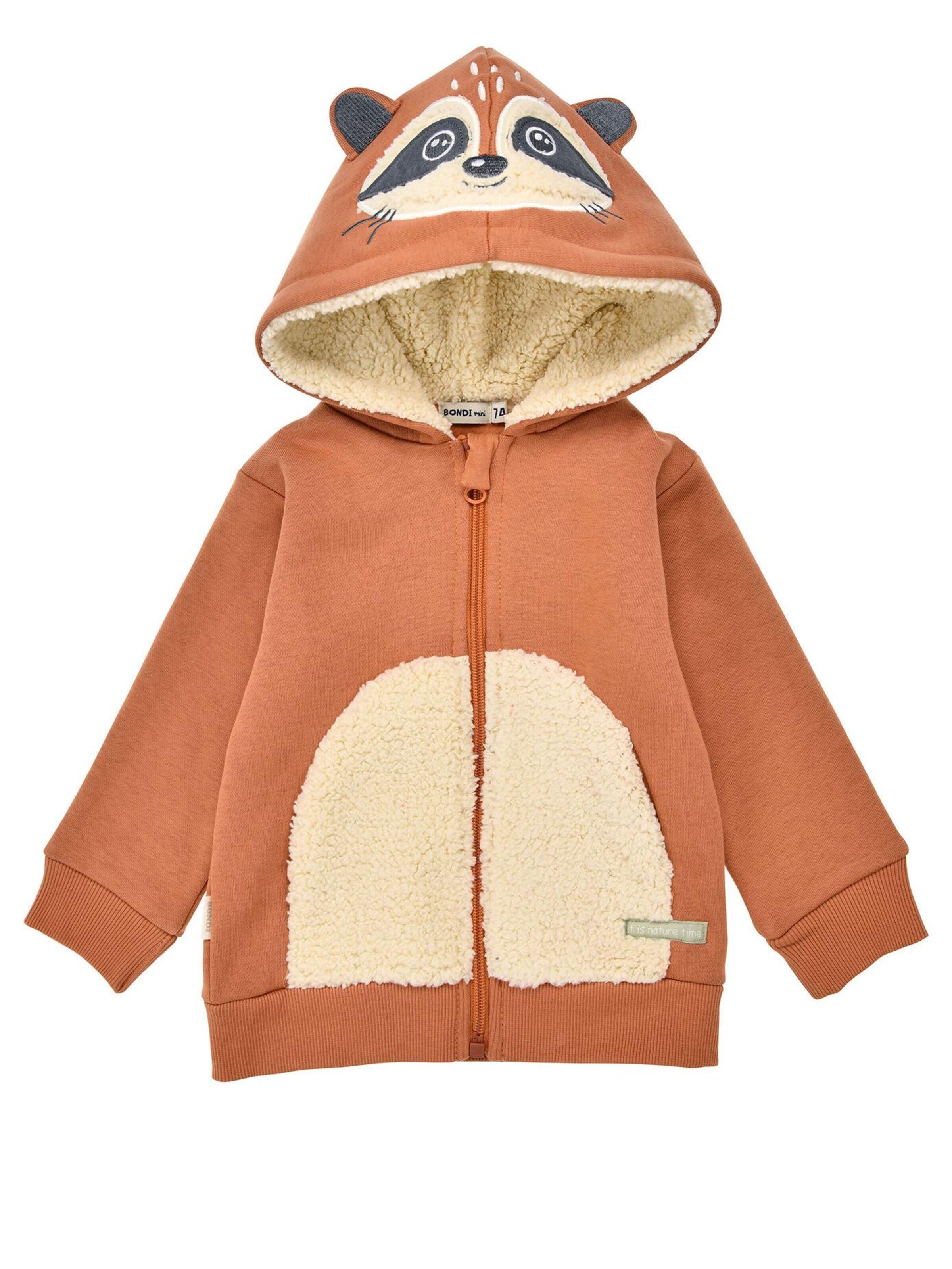 BONDI Fleecejacke‌‌‌‌‌ in Braun: Vorderseite