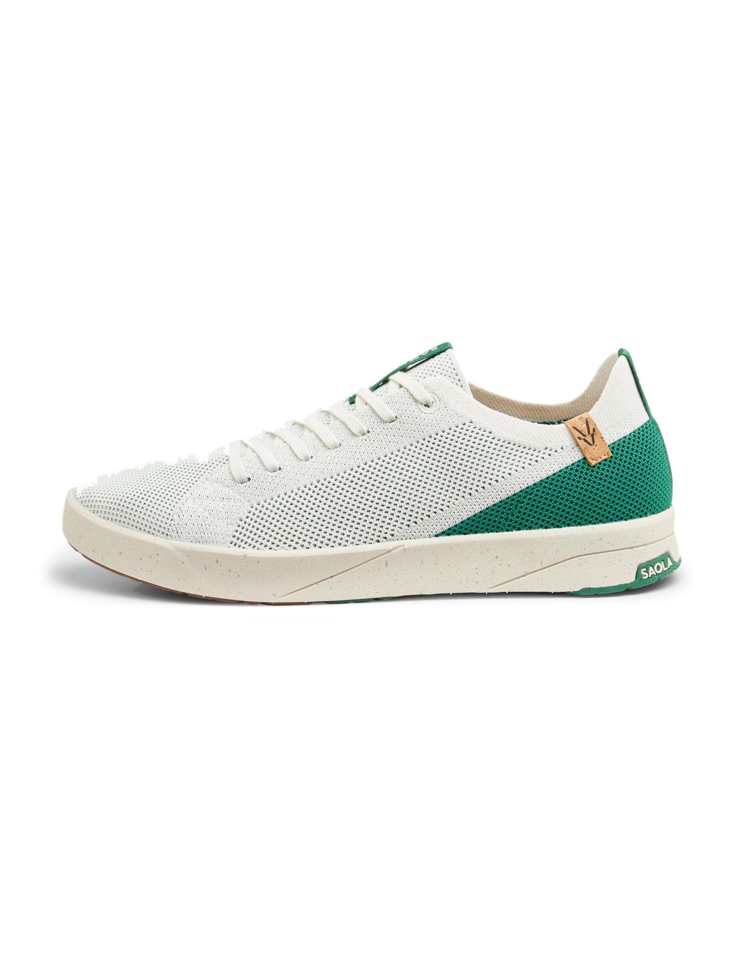 SAOLA Lace-up shoe 'Cannon Knit 2.0 M White Forest' in Green