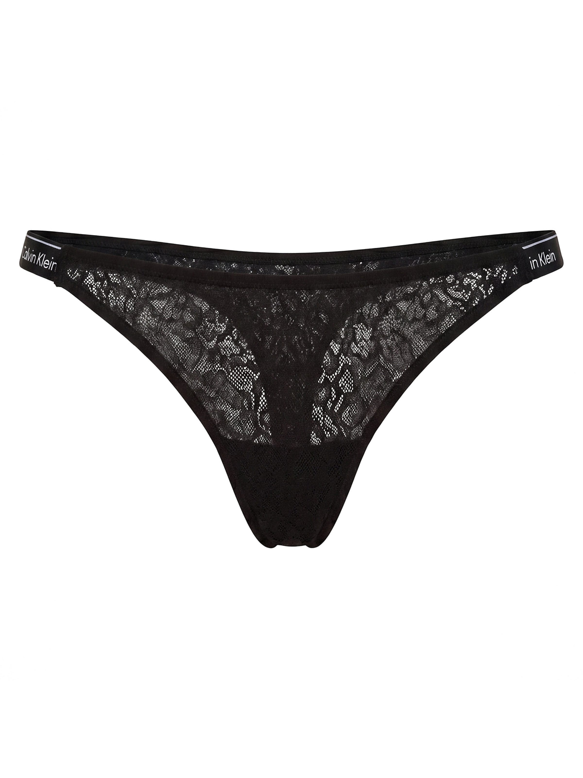 Calvin Klein String in Schwarz: Vorderseite