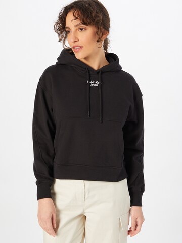 Calvin Klein Jeans - Sudadera en negro: frente