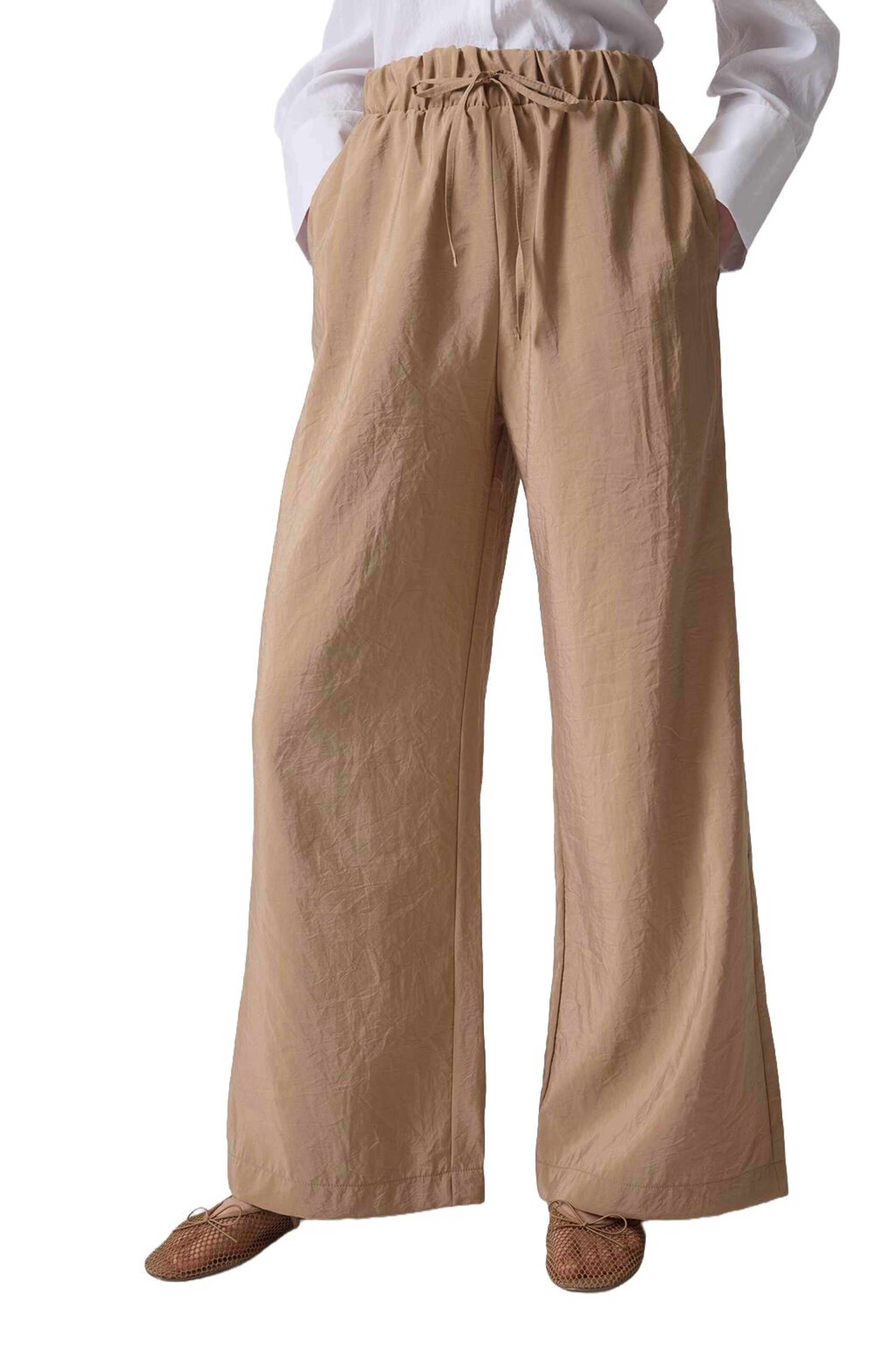 Touche Prive Wide Leg Hose in Braun: Vorderseite