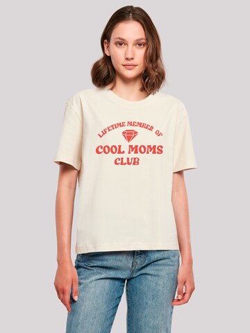 T-shirt 'Mothers Day Cool Moms Club Membership Trendy Motherhood' F4NT4STIC en beige : devant