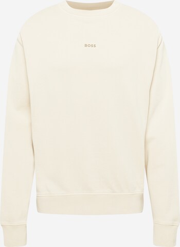 Sweat-shirt 'Wefade' BOSS en beige : devant