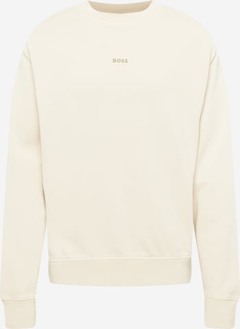 BOSS Orange Sweatshirt 'Wefade' in Beige: front