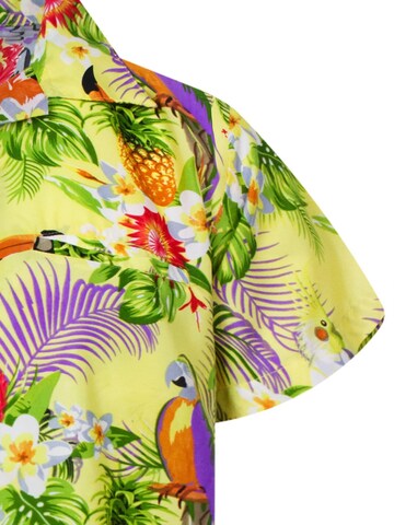 King Kameha Shirt 'Parrot Cockatoo' in Geel