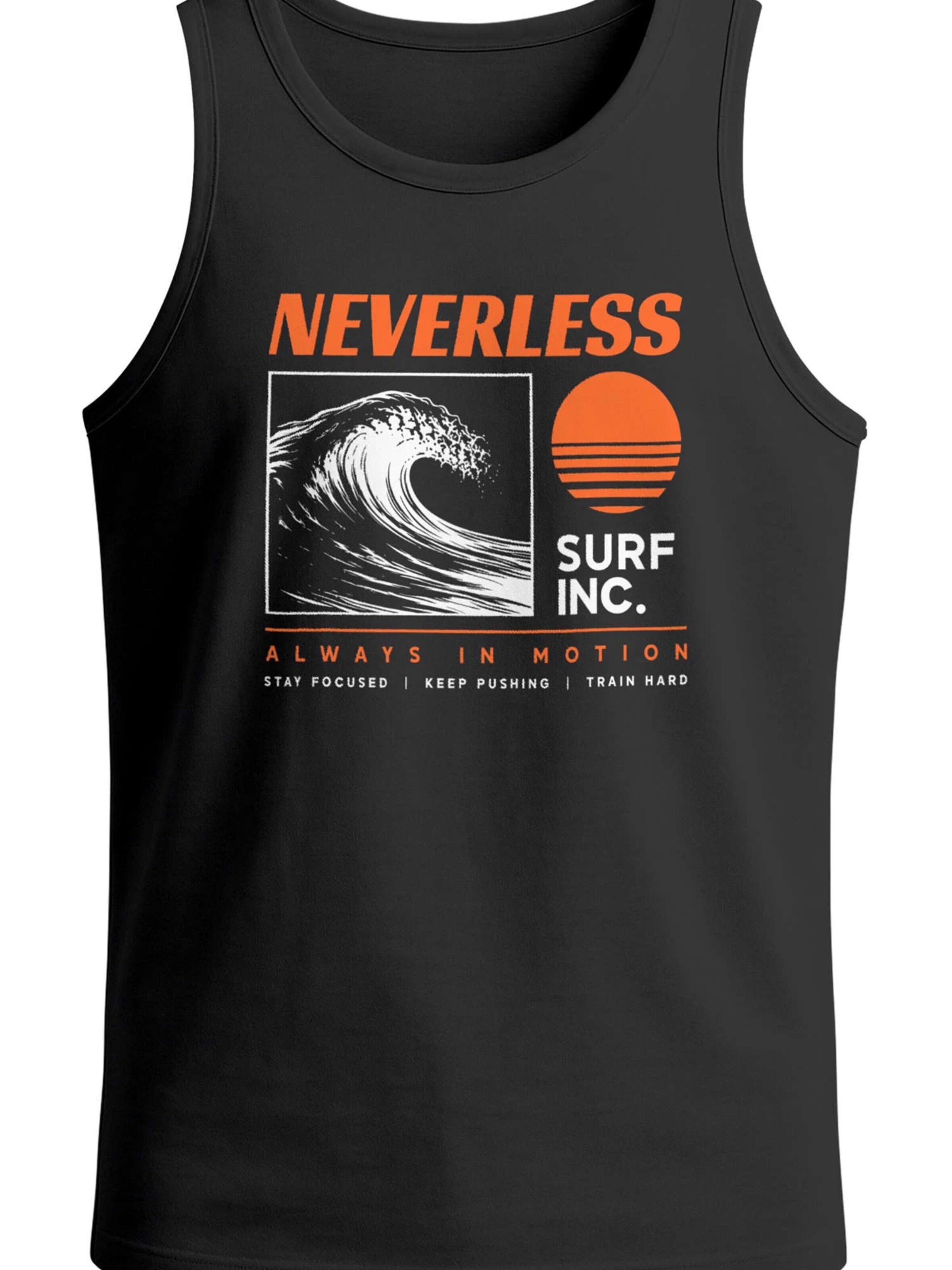 Neverless Shirt 'Surf inc wave' in Orange