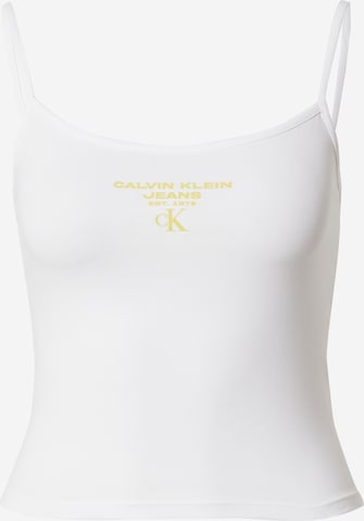 Calvin Klein Jeans Top | bela barva: sprednja stran