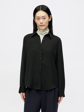 Calvin Klein Blouse 'Classic' in Zwart: voorkant