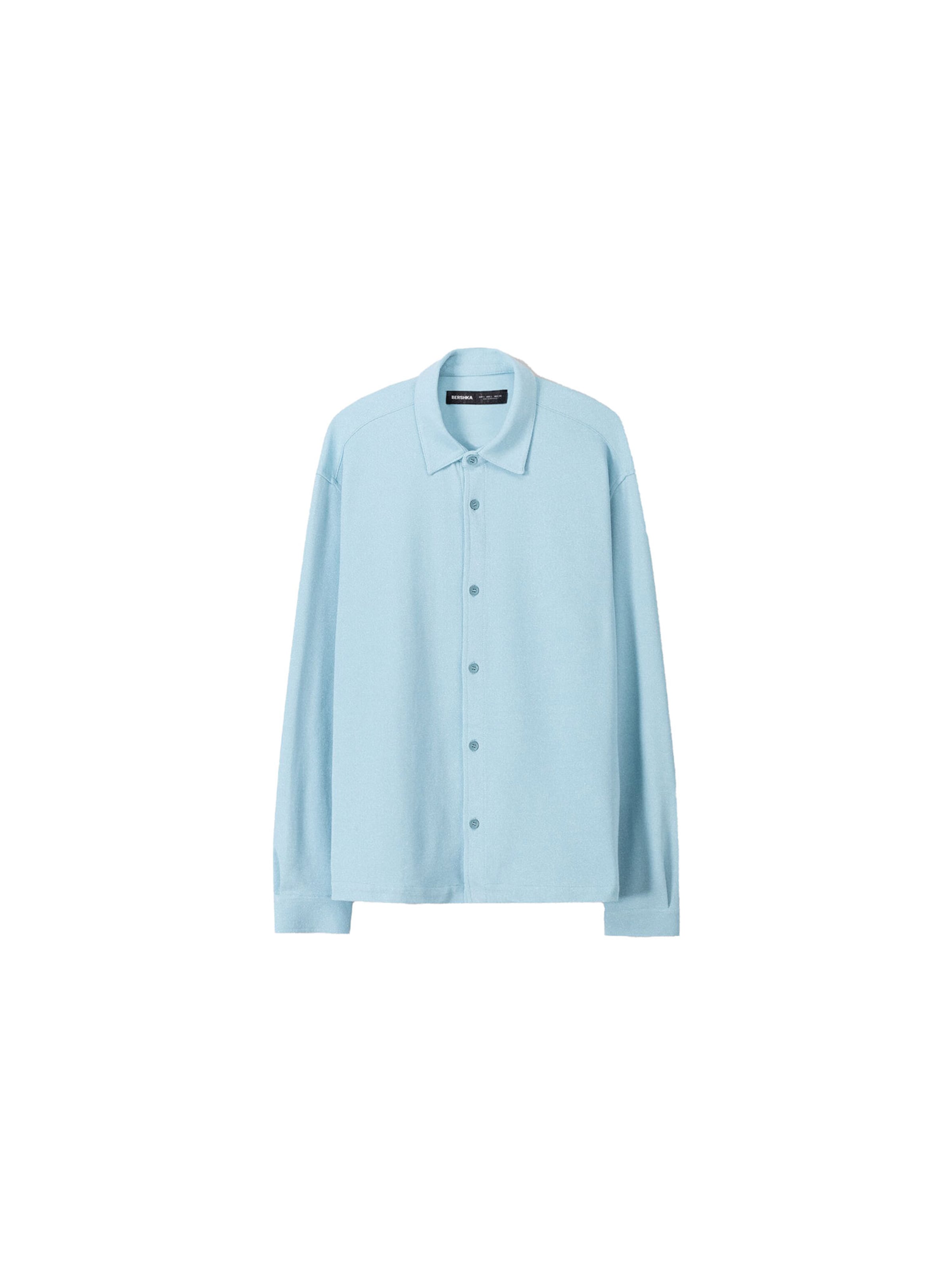 Bershka Regular fit Overhemd in Blauw: voorkant