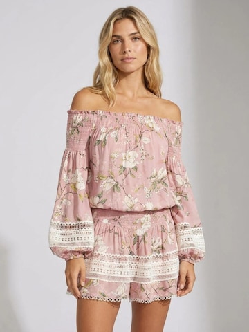 Miss June Top 'Blouse manches longues Gia' in Pink: front