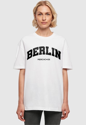 Maglia extra large 'Berlin Wording' di Merchcode in bianco: frontale