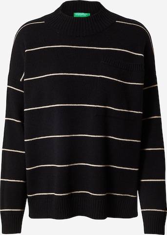 UNITED COLORS OF BENETTON Sweater in Black: front