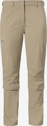 Pantalon outdoor ' Pants Engadin1 Zip Off ' Schöffel en beige : devant