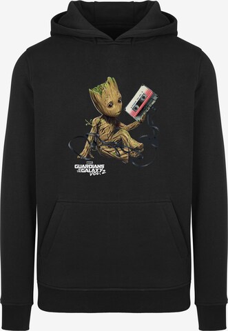 F4NT4STIC Sweatshirt 'Marvel Guardians Of The Galaxy Vol2 Groot Tape' in Black: front
