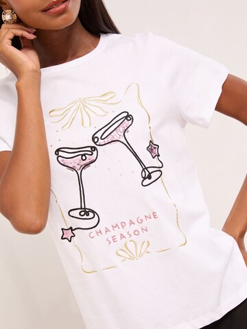 Lipsy T-shirt i vit