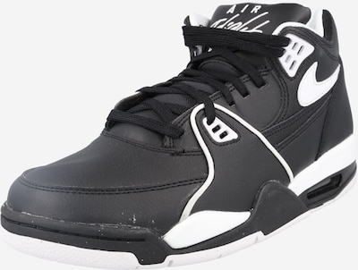 Sportbačiai su auliuku 'AIR FLIGHT 89' iš Nike Sportswear, spalva – juoda / balta, Prekių apžvalga