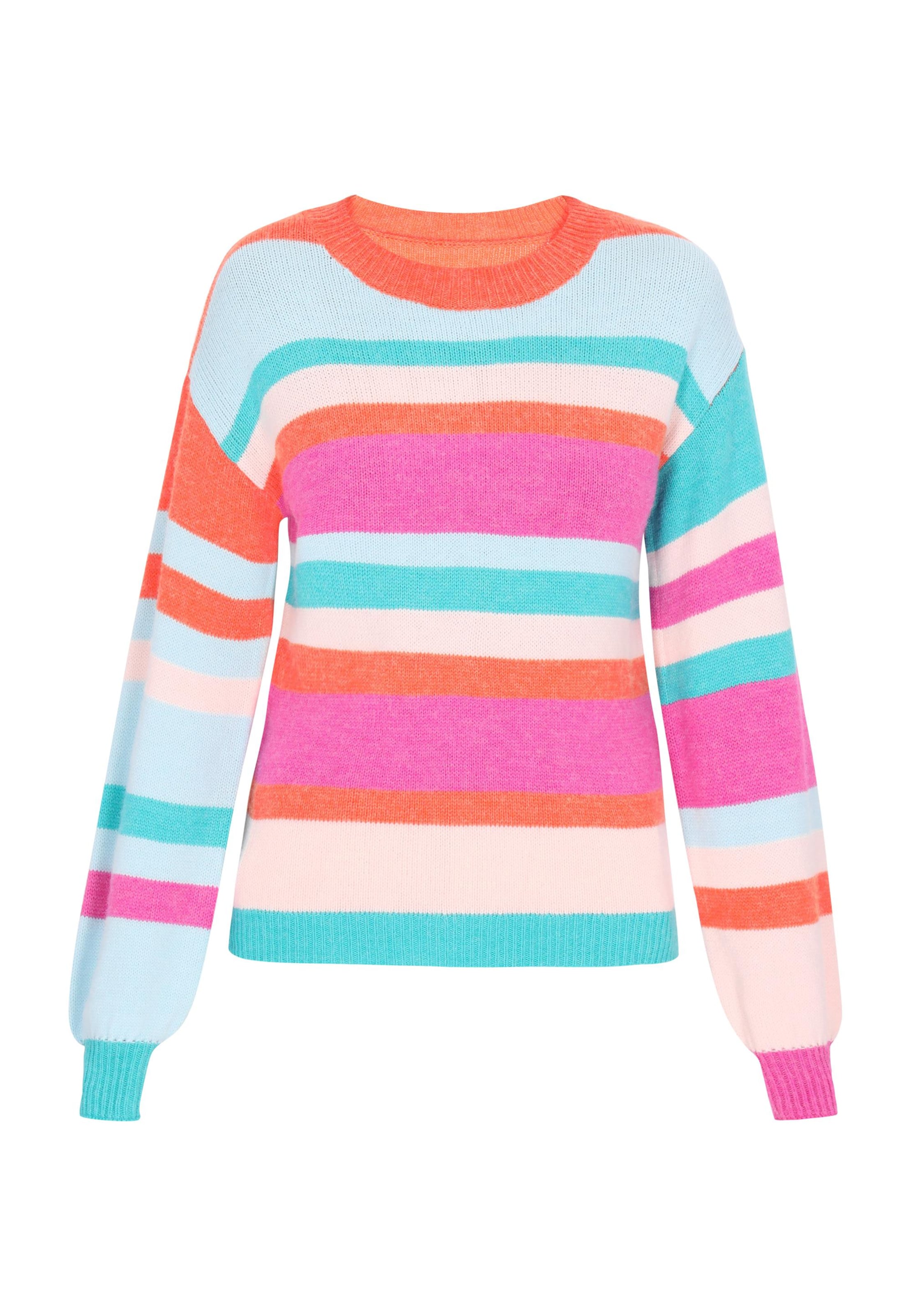 MIMO Pullover em creme / azul claro / laranja / rosa, Vista do artigo