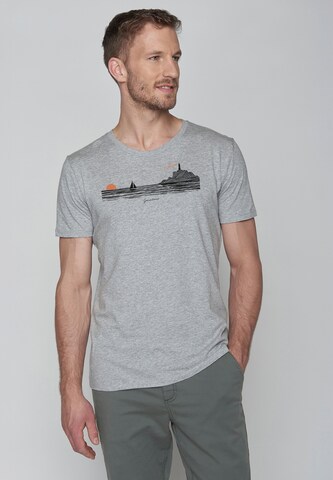 GREENBOMB Shirt 'Nature Evening Glow' in Grijs: voorkant