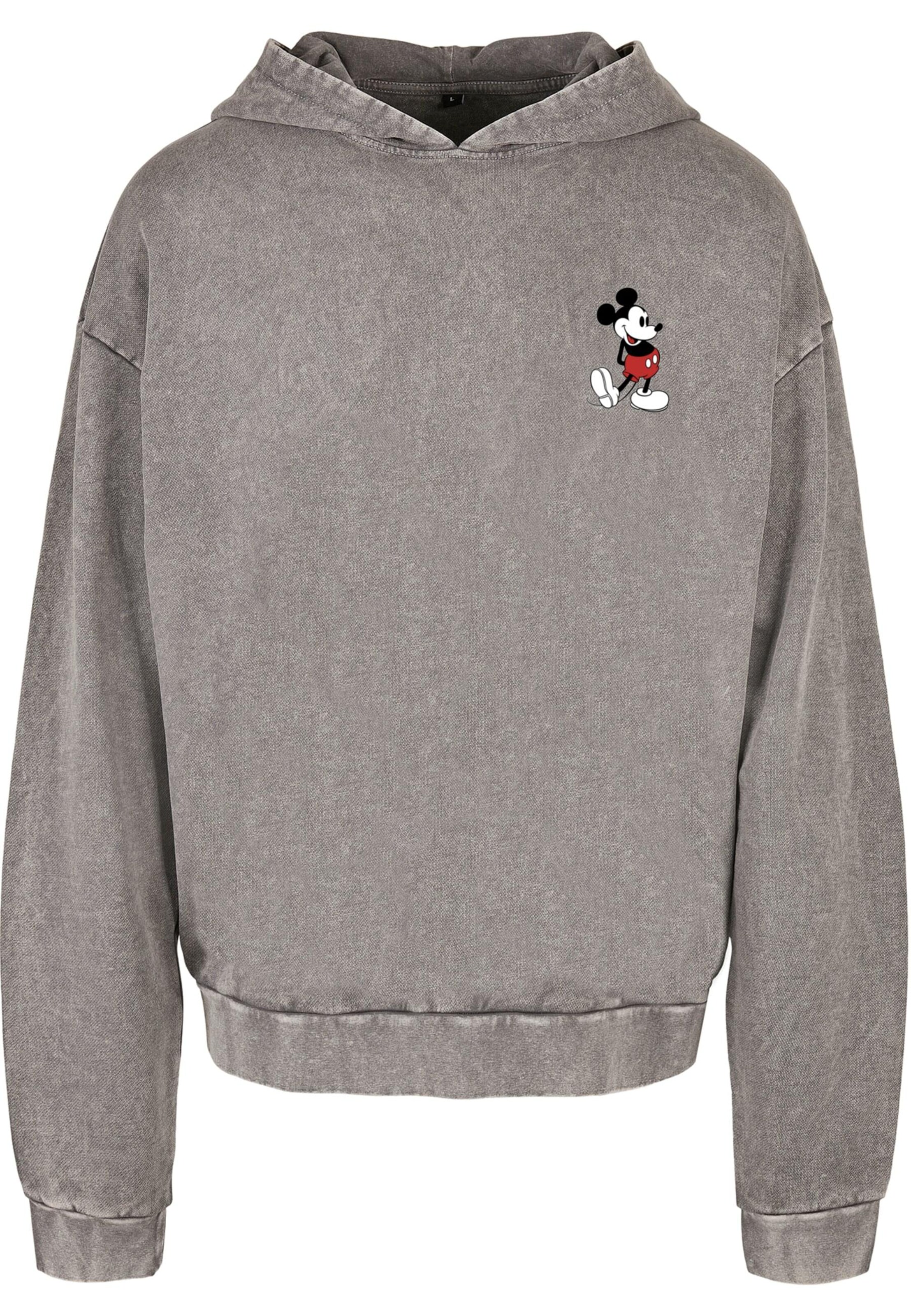 ABSOLUTE CULT Sweatshirt 'Mickey Mouse - Kickin' in Grau: Vorderseite