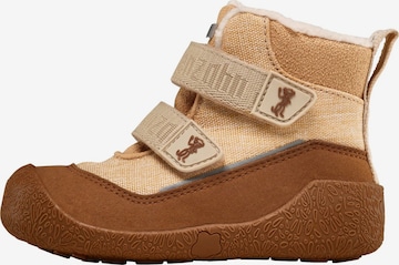 Affenzahn First-Step Shoes 'Snuggy' in Beige: front