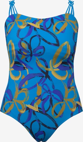 Ulla Popken T-shirt Swimsuit in Blue: front