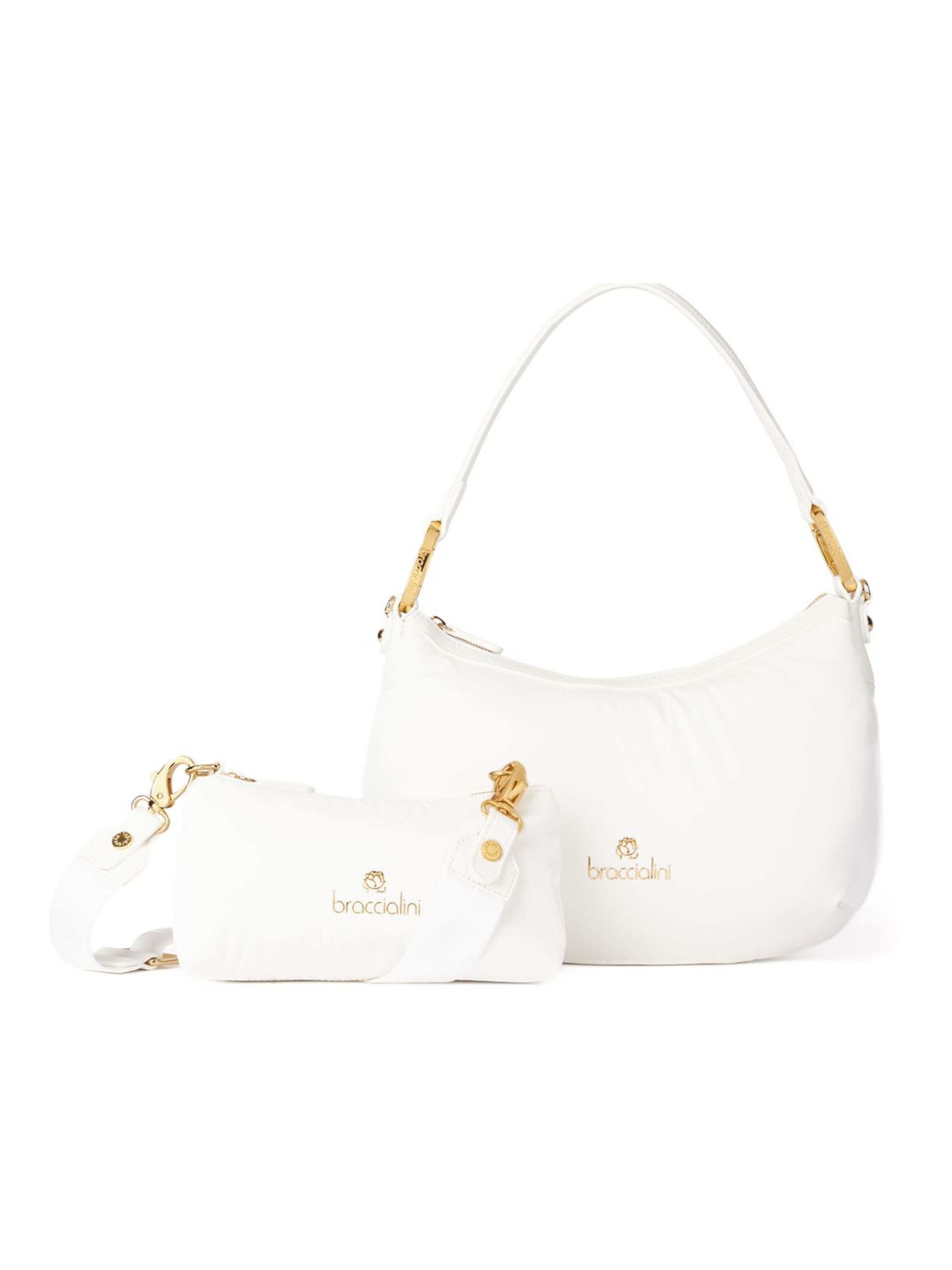 Braccialini Schultertasche 'Beth Puffy'‌ in Weiß: Vorderseite