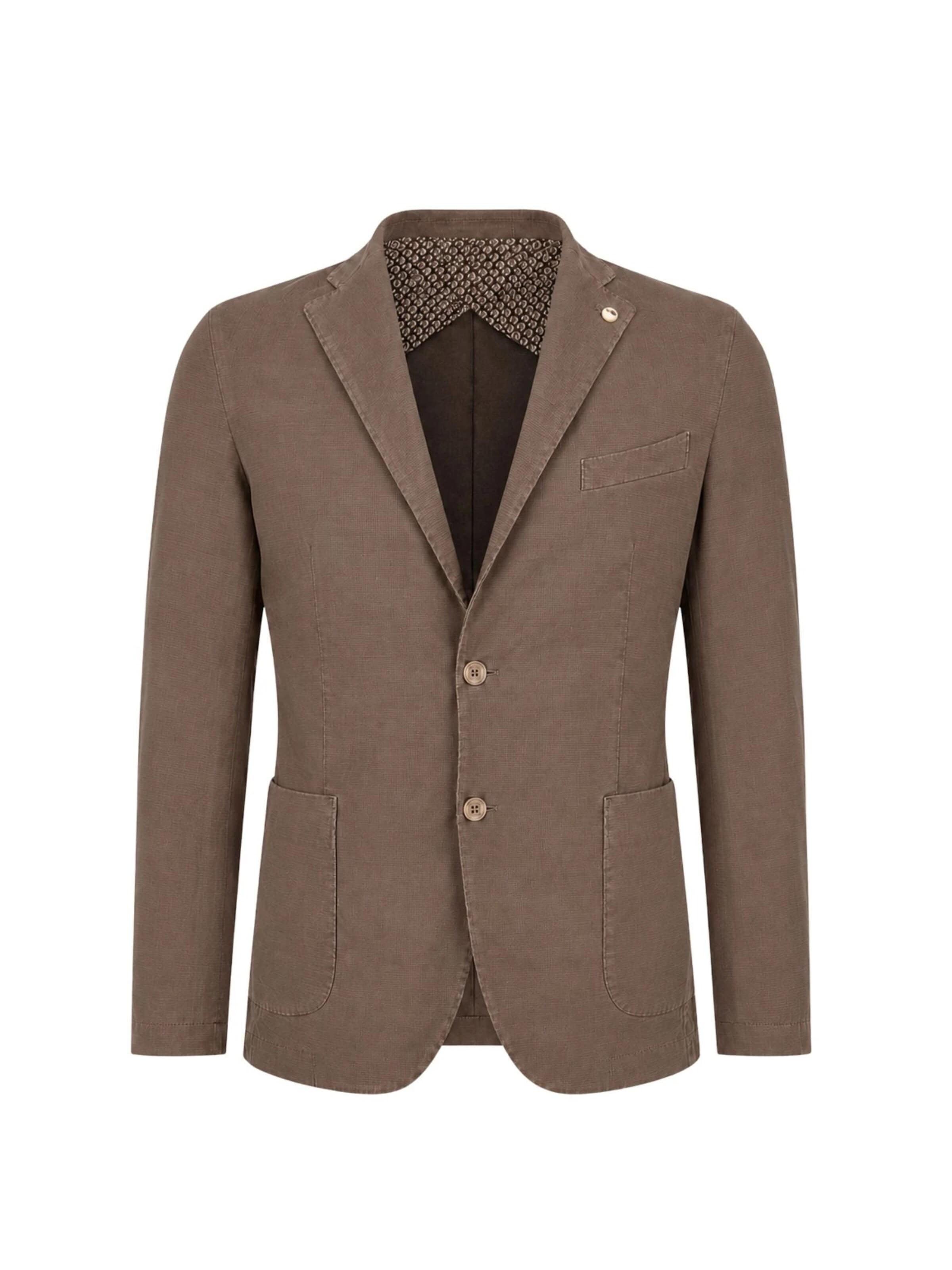 Barbati Regular fit Colbert in Bruin: voorkant