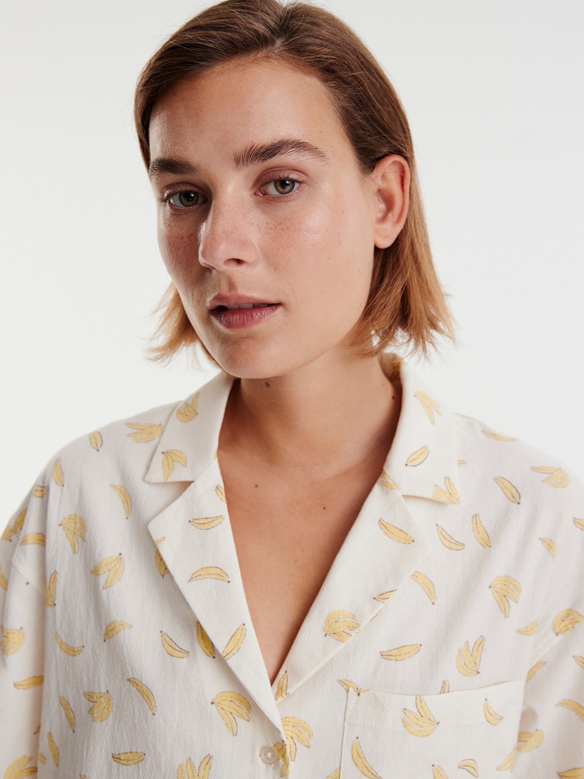 EDITED Producten Blouse 'DALLAS' Pasteelgeel