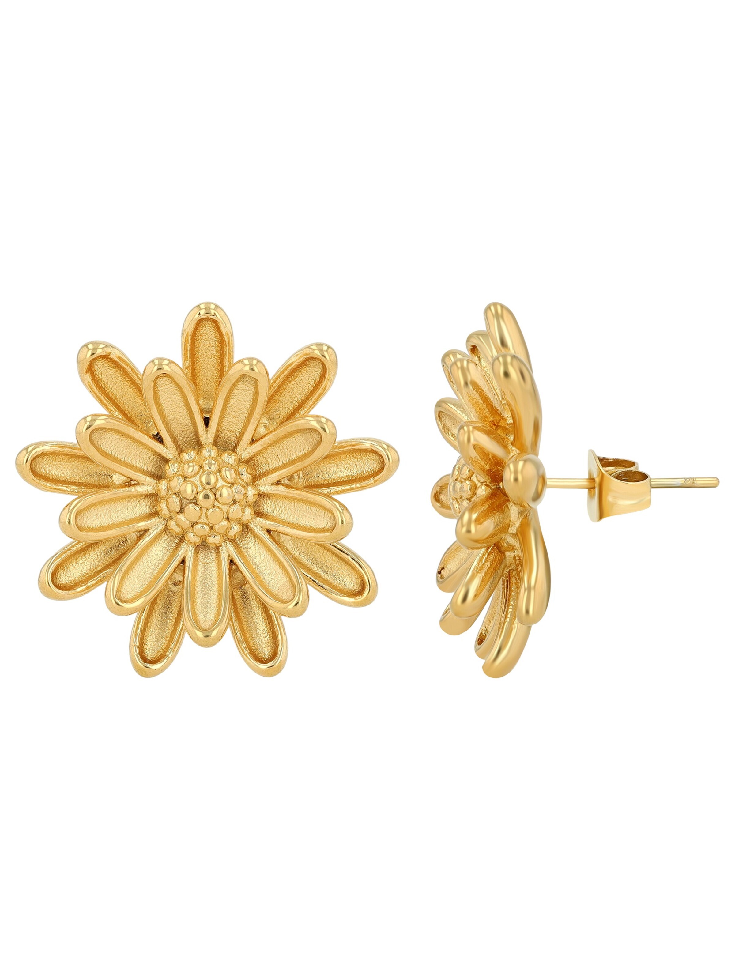 Akzent Earrings '"Xerina" aus langlebigem Edelstahl, wasserfest' in Gold