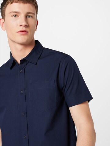 MELAWEAR Regular fit Button Up Shirt 'DEEPAK' in Blue