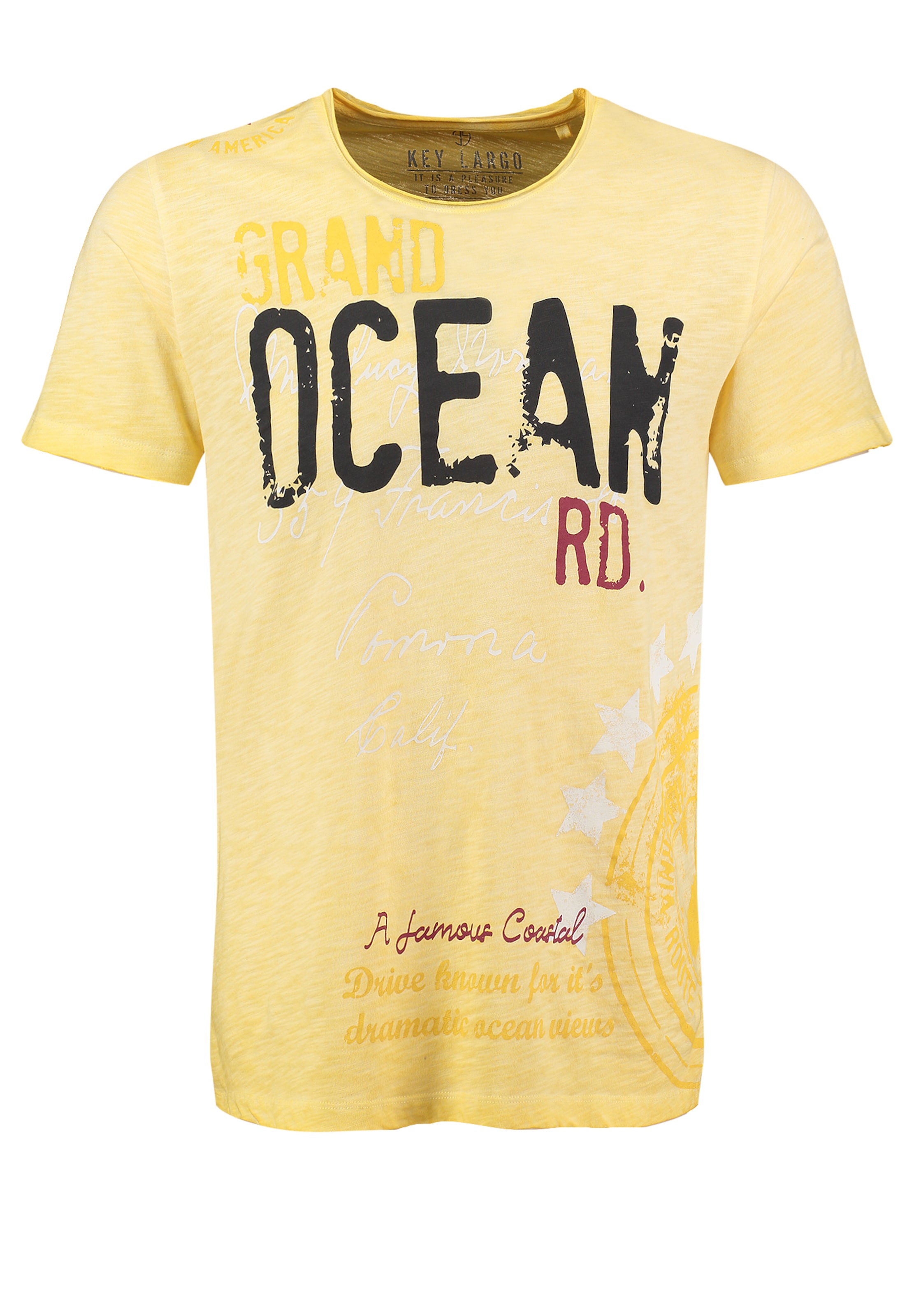 Key Largo Shirt 'KLOcean' in Yellow: front