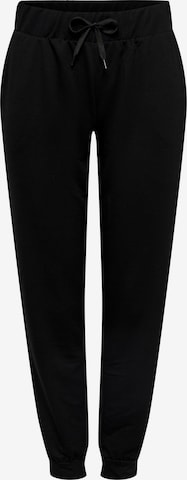 juoda ONLY PLAY Siaurėjantis Sportinės kelnės: priekis