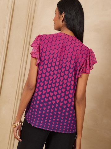 love & roses - Blusa en azul
