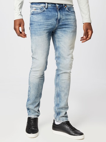 Regular Jeans 'Delaware' de la BOSS Orange pe albastru: față
