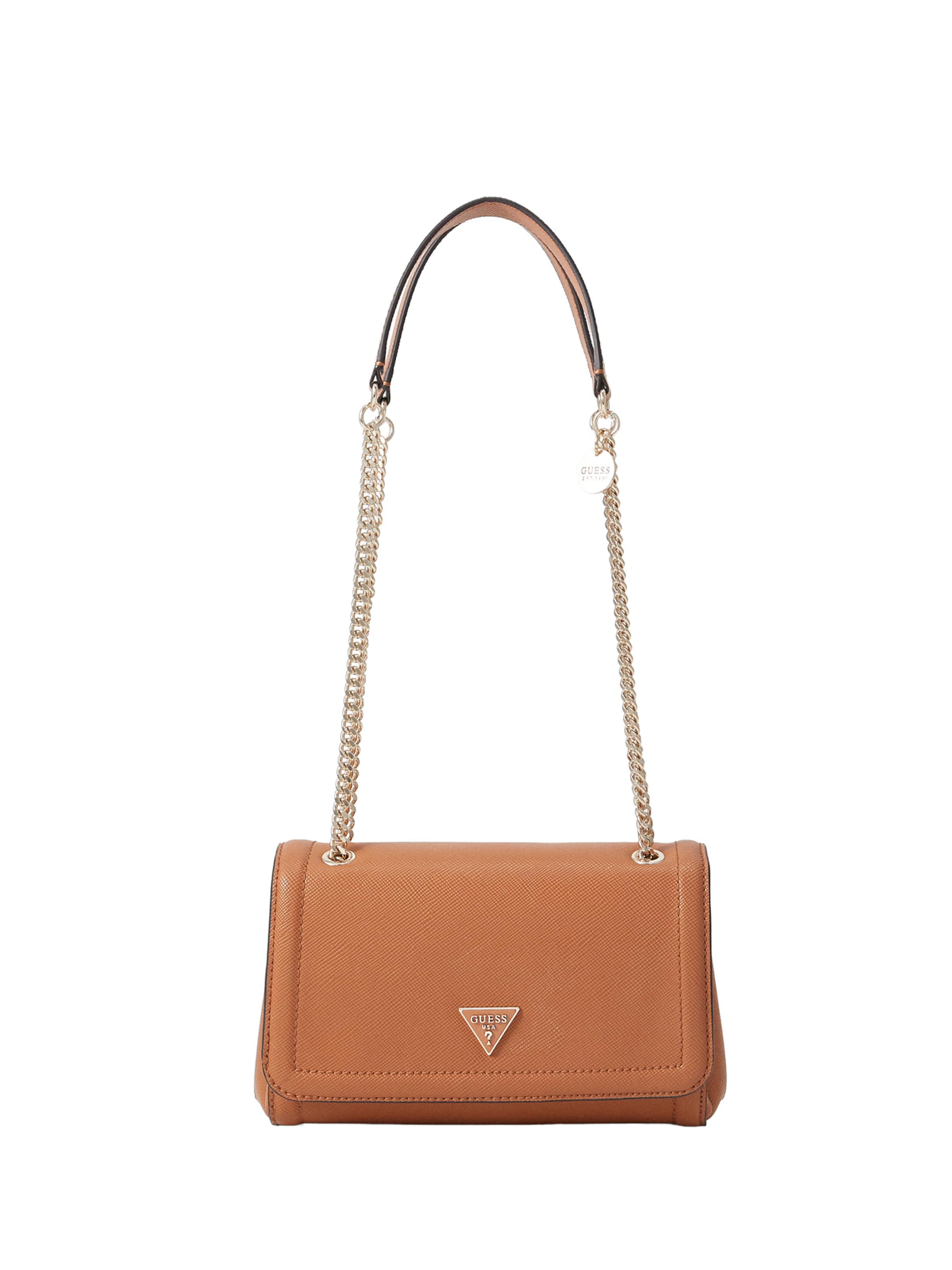 GUESS Taška přes rameno 'NOELLE II CNVRTBLE XBODY FLAP' – hnědá: přední strana
