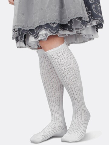 normani - Calcetines tradicionales en blanco: frente