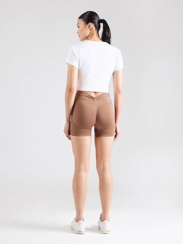 NEBBIA Skinny Sportbyxa i brun