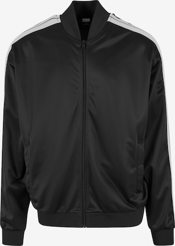 Urban Classics Zip-Up Hoodie in Black: front