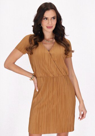 faina Dress in Brown: front