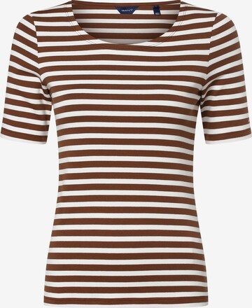 T-shirt GANT en marron : devant