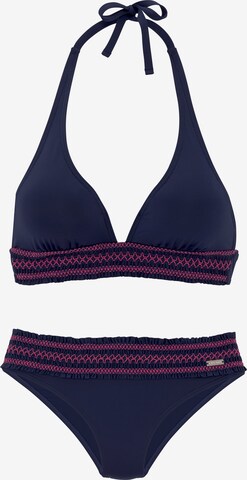 LASCANA Triangel Bikini in Blau: predná strana