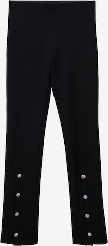 MANGO Flared Leggings 'Boton' in Black: front